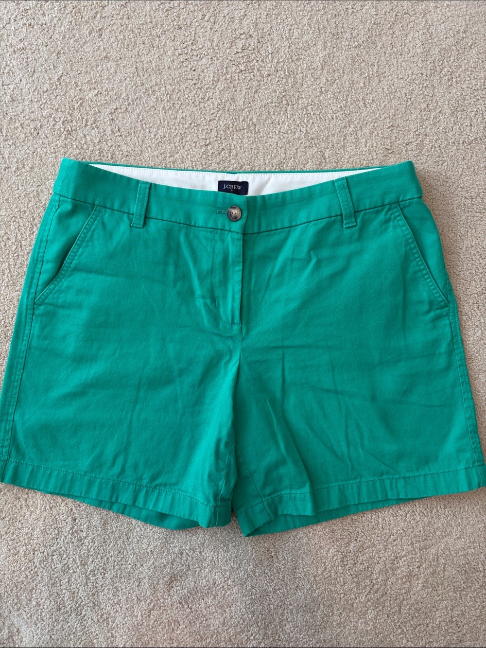 J. Crew green Women's Chino Shorts in size 10